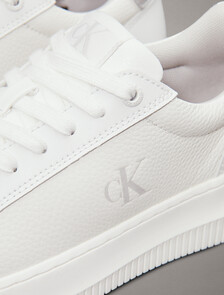 Leather Trainers, Bright White/Silver, hi-res