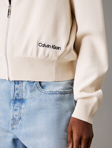 Milano Knit Bomber Jacket, Turtledove, hi-res