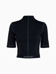 Slim Stretch Cut Out Top, Ck Black, hi-res