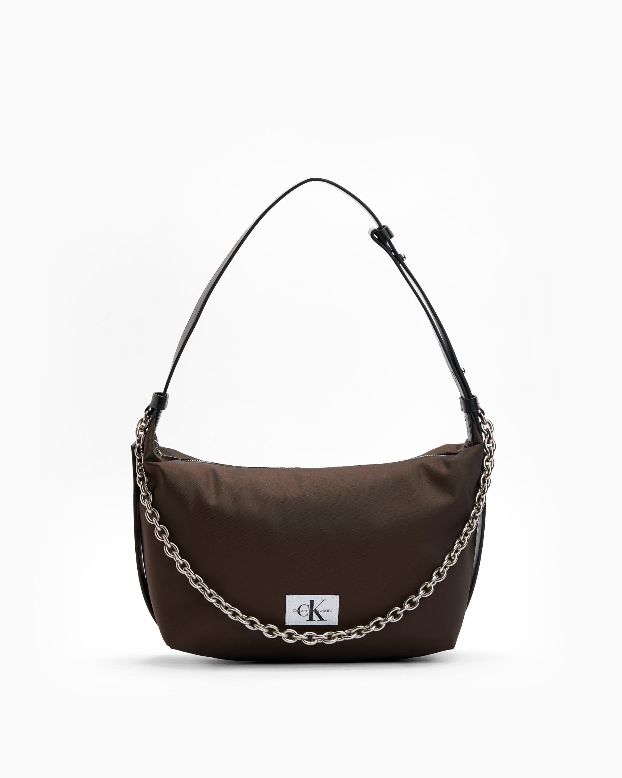 Nylon Chain Shoulder Bag 28Cm brown Calvin Klein Malaysia