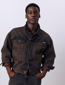 Jung Kook for Calvin Klein 90s Denim Trucker Jacket, DUSK, hi-res