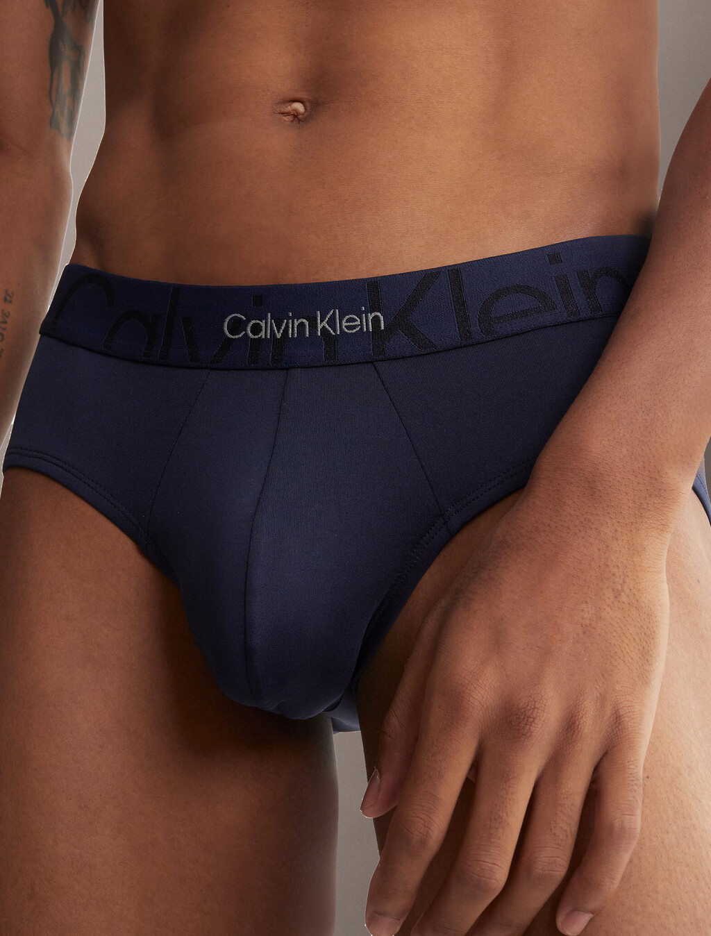 Embossed Icon Microfiber Hipster Briefs, Blue Shadow, hi-res