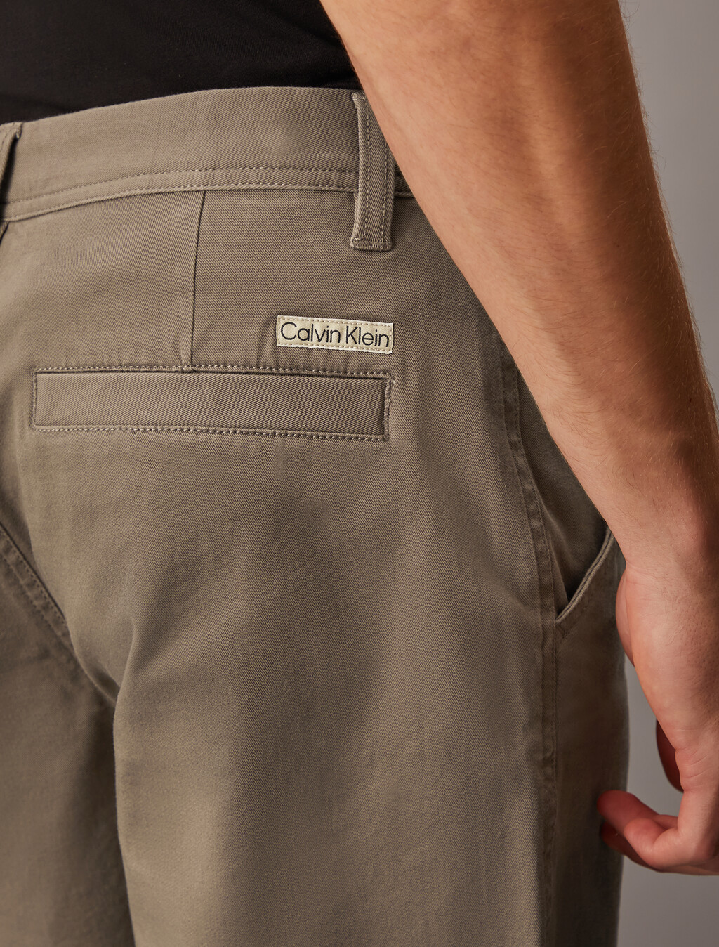 Essential Cotton Lyocell Chino Shorts, Falcon, hi-res