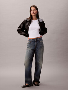 Monogram Logo Long Sleeve Baby Tee, Bright White, hi-res