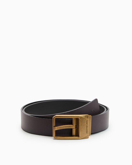 Classic Faceted Buckle Reversible Belt 3.5Cm