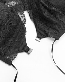 CK BLACK BRIDAL LIGHTLY LINED TRIANGLE BRA, Black, hi-res