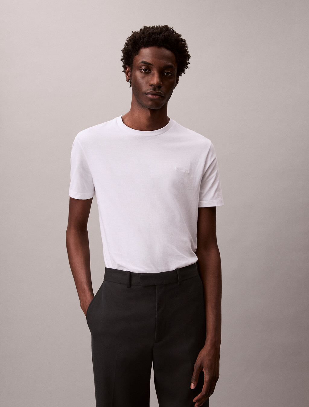 Solid Liquid Touch Crewneck Tee, Brilliant White, hi-res