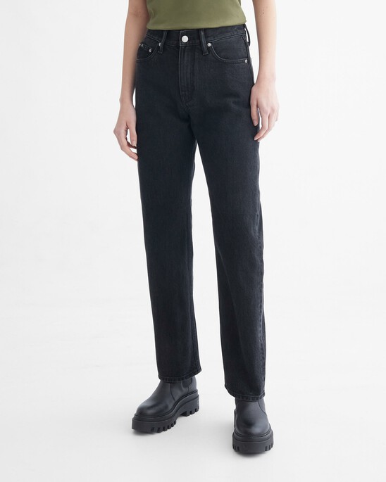 Sustainable High Rise Straight Jeans