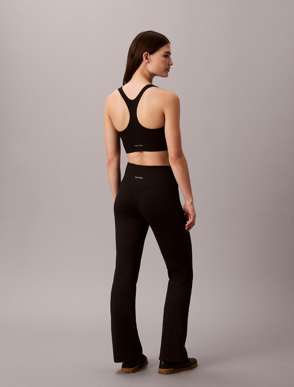 Quick-Dry Longline Racerback Sports Bra, Black, hi-res