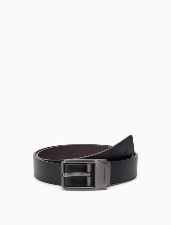 Faceted Buckle Reversible Belt