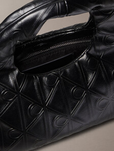 Puffer Emblem Logo Small Bag, 001 BLACK, hi-res