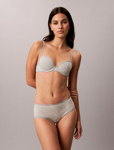 Icon Cotton Modal Limited Edition Demi Bra, Grey Heather, hi-res