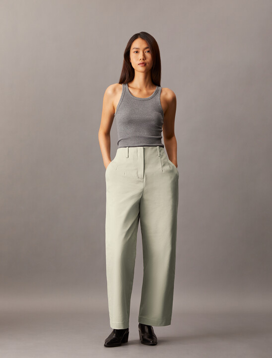 Cotton Chino Relaxed Trousers