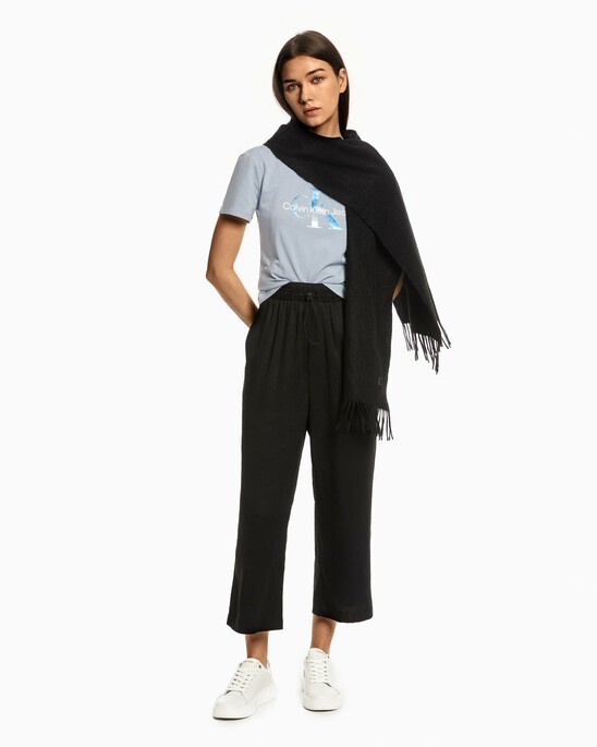 WIDE LEG CROPPED PANTS