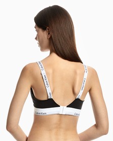 Modern Cotton Lightly Lined Bralette, Black, hi-res