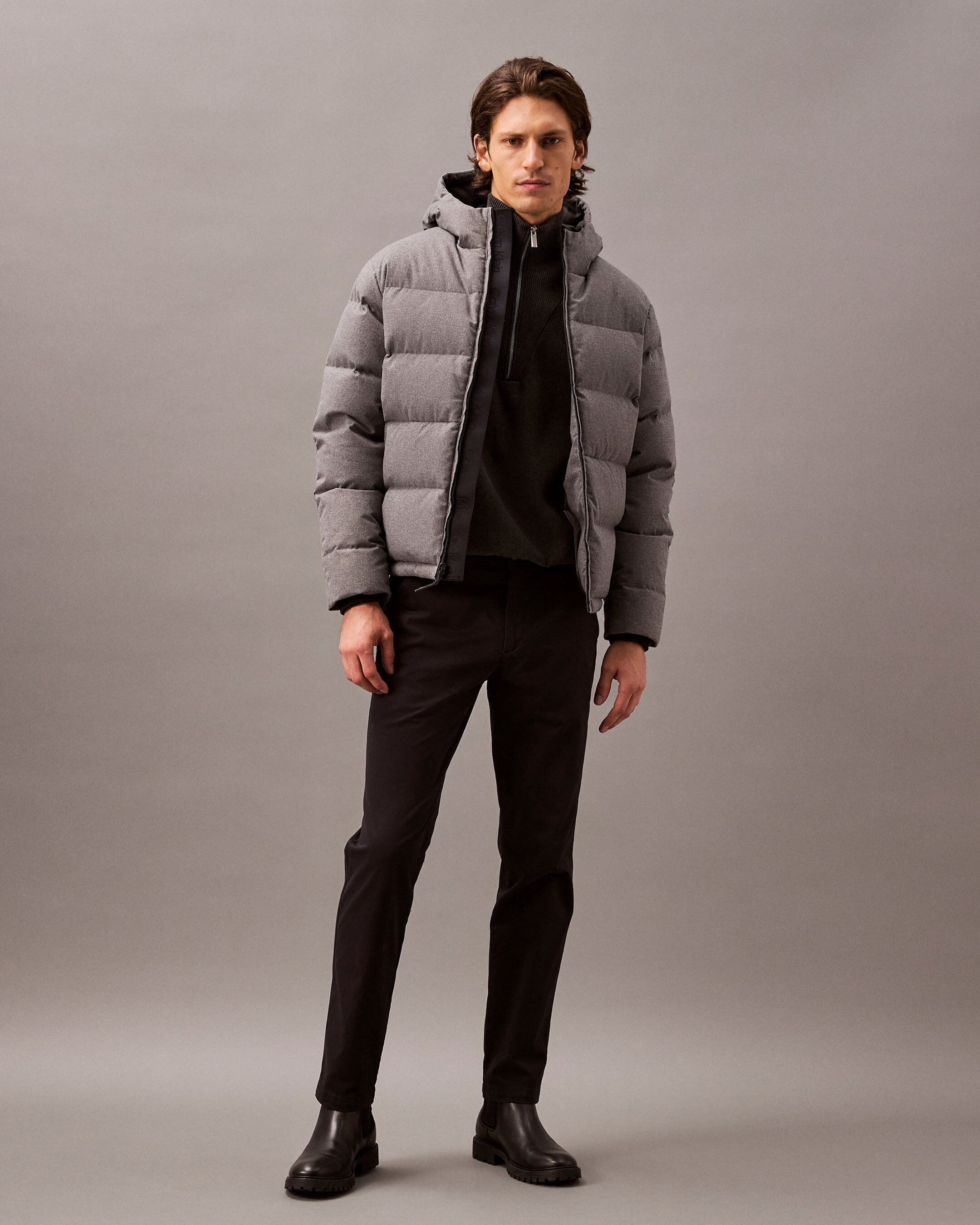 Calvin klein jeans multi logo down puffer jacket store