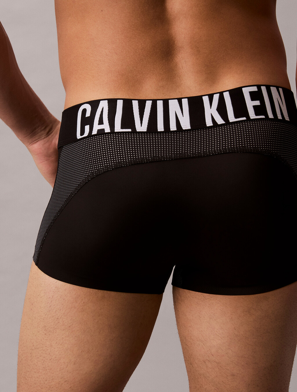 Sport Low Rise Trunks - Intense Power Micro, BLACK W/ WHITE, hi-res