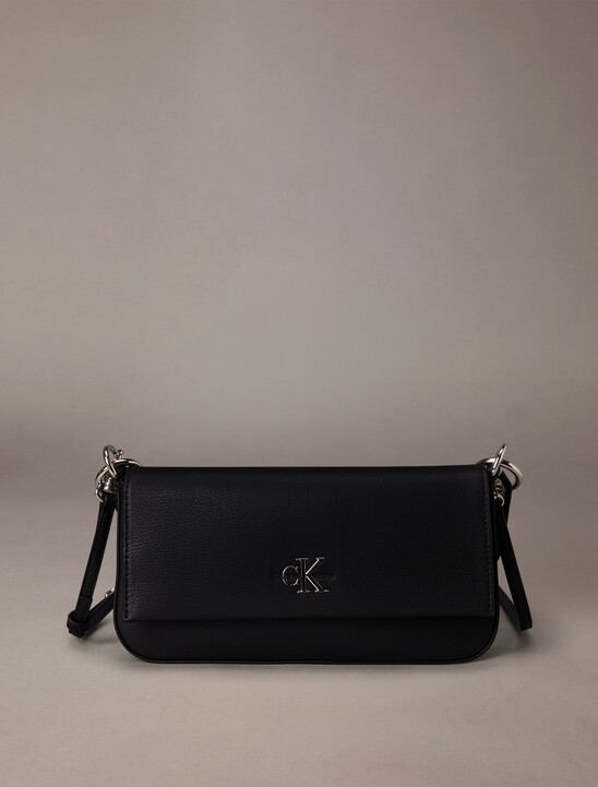 Minimal Monogram Flap Shoulder Bag