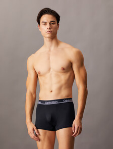 CK Micro Plus Low Rise Trunks 3 Pack, BLACK, hi-res