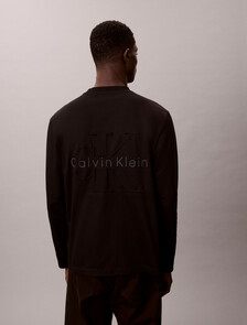 Embossed Logo Easy Fit Tee, Black, hi-res