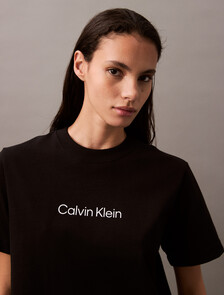 Relaxed Standard Logo Crewneck Tee, Black, hi-res