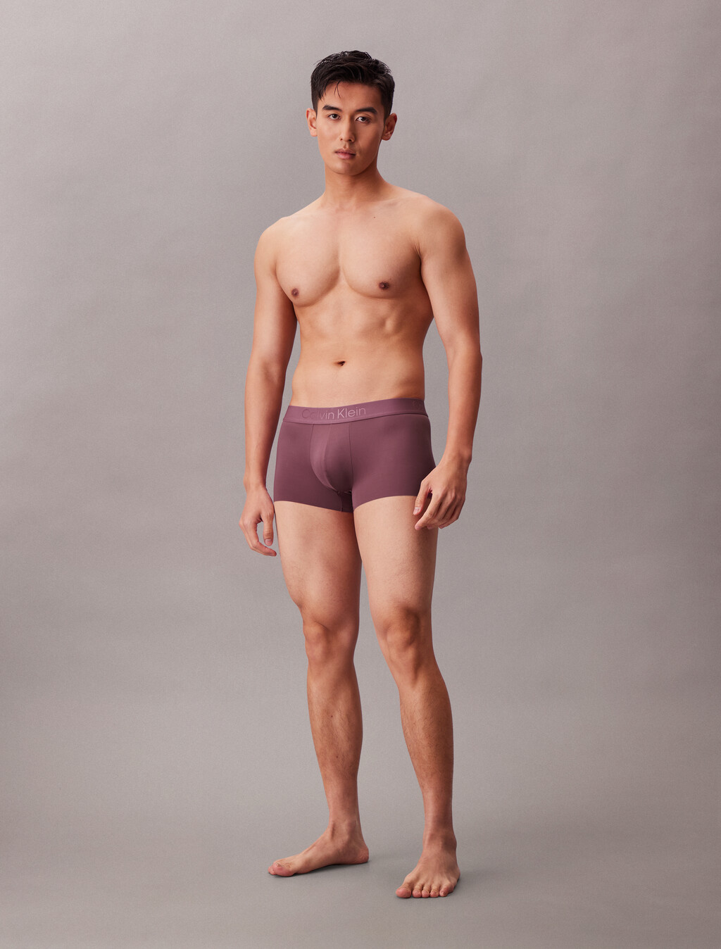 CK Black Microfiber Stretch Low Rise Trunk, Berry Wild, hi-res