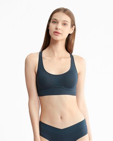 Bonded Flex Unlined Bralette, Blueberry, hi-res