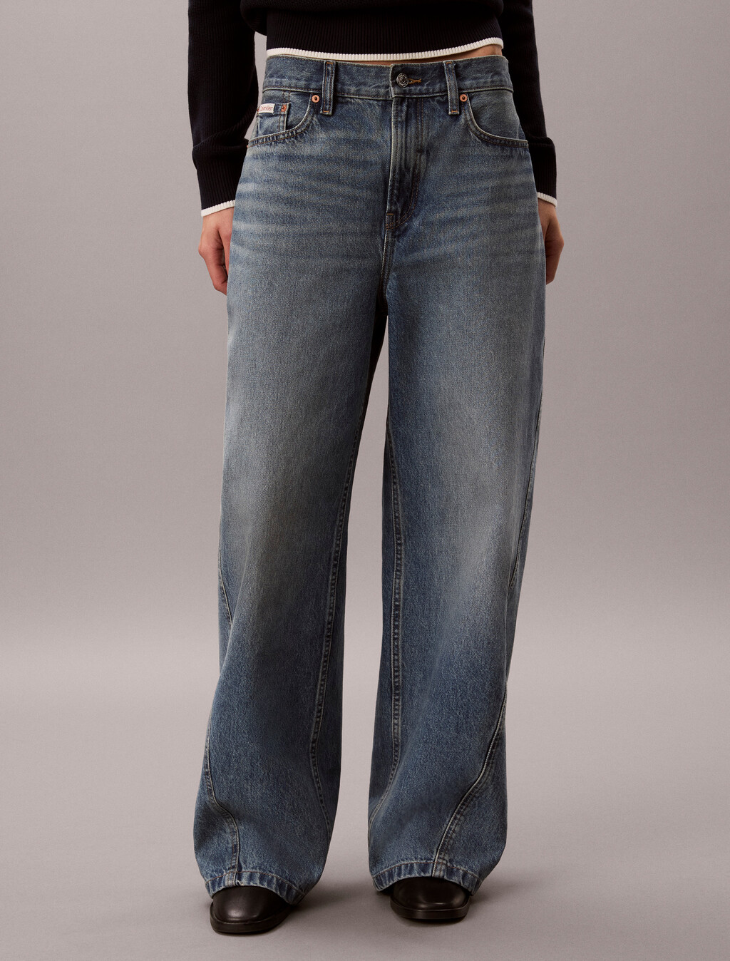 Twisted Low Rise Baggy Jeans, WORN ESSEX, hi-res