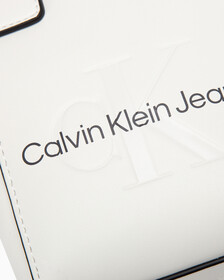 CKJ SCULPTED MONOGRAM MICRO TOTE, ANCIENT WHITE, hi-res