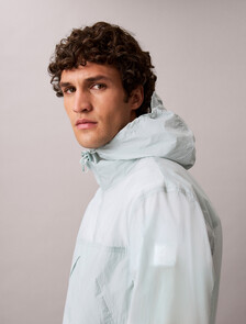 Nylon Hood Packable Jacket, Green Shade, hi-res