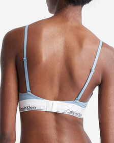 MODERN COTTON LIGHTLY LINED TRIANGLE BRA, Iceland Blue, hi-res