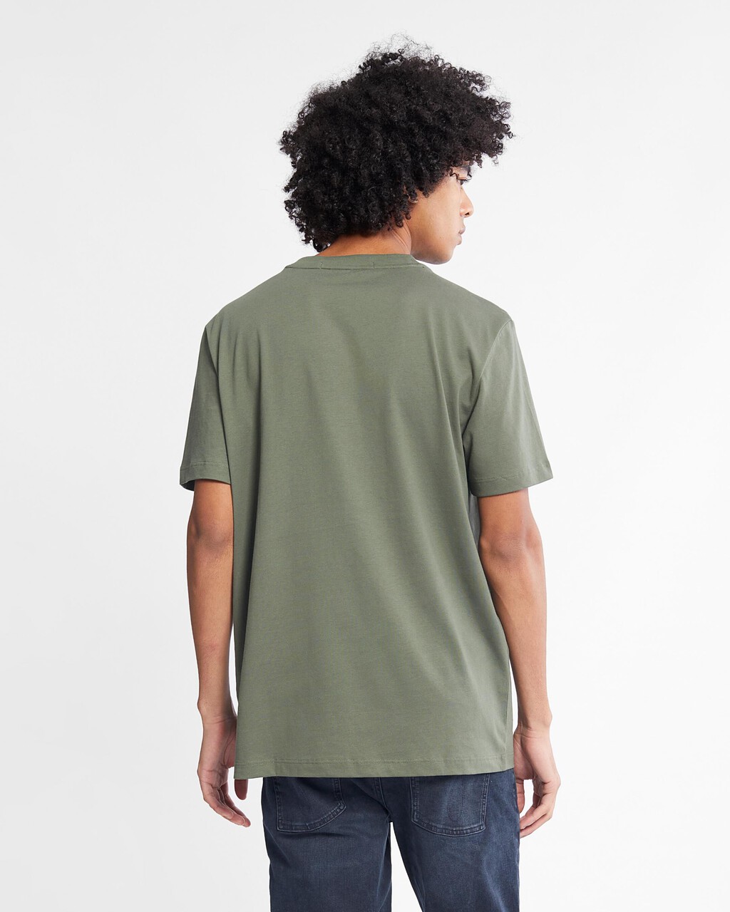 Badge Logo Crew Neck Tee, Thyme, hi-res