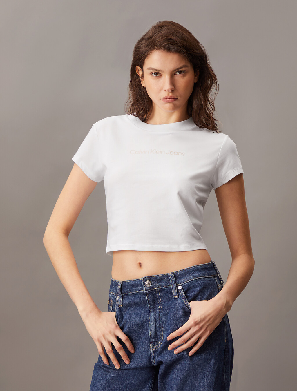 Institutional Baby Tee, Brilliant White, hi-res