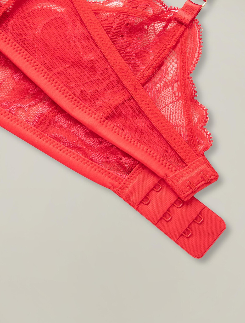 Year of the Dragon Lace Triangle Bra, ROUGE, hi-res