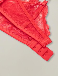 Year of the Dragon Lace Triangle Bra, ROUGE, hi-res