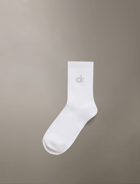 CK Logo Mid Crew Sock