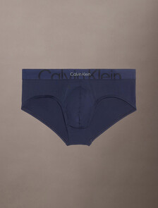 Embossed Icon Microfiber Hipster Briefs, Blue Shadow, hi-res