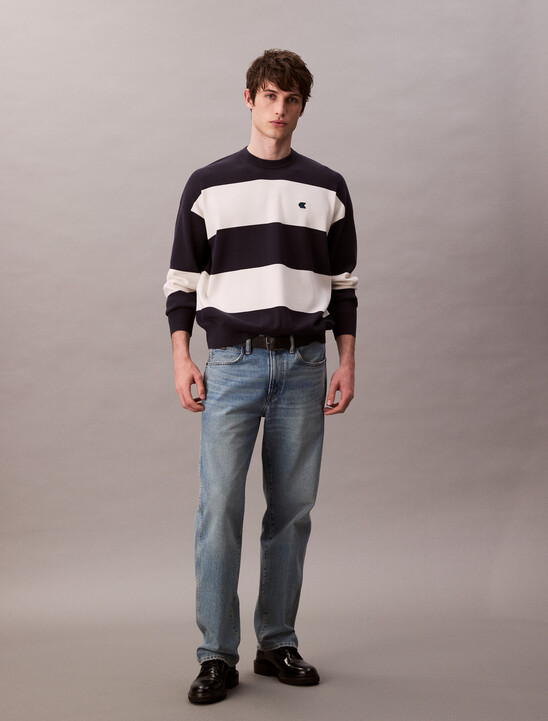 Tech Knit Stripe Relaxed Jumper
