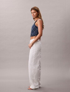 Allover Monogram Low Rise Baggy Jeans, CK ARCTIC, hi-res
