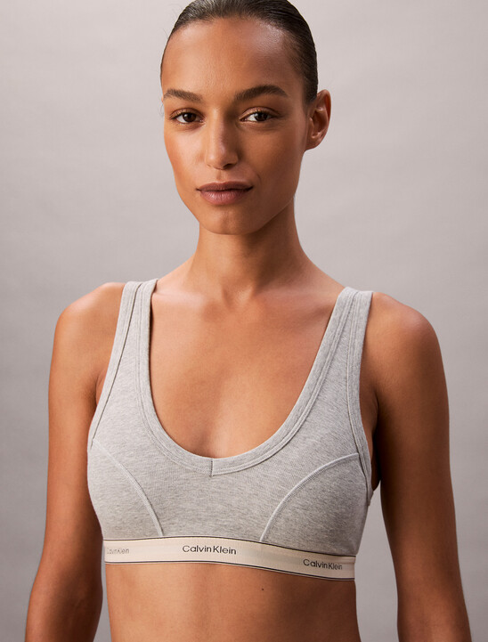 Lightly Lined Triangle Bralette - Heritage Cotton Stretch
