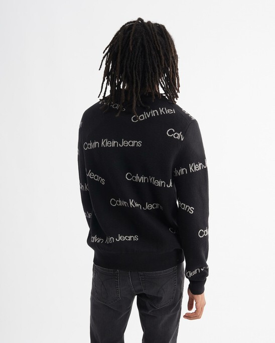 Institutional All Over Logo Sweater