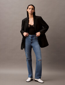 High Rise Straight Jeans, GREENPORT, hi-res