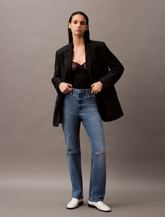 High Rise Straight Jeans