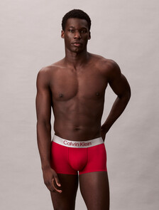 Brushed Microfiber Stretch Low Rise Trunk, Red Stamp, hi-res
