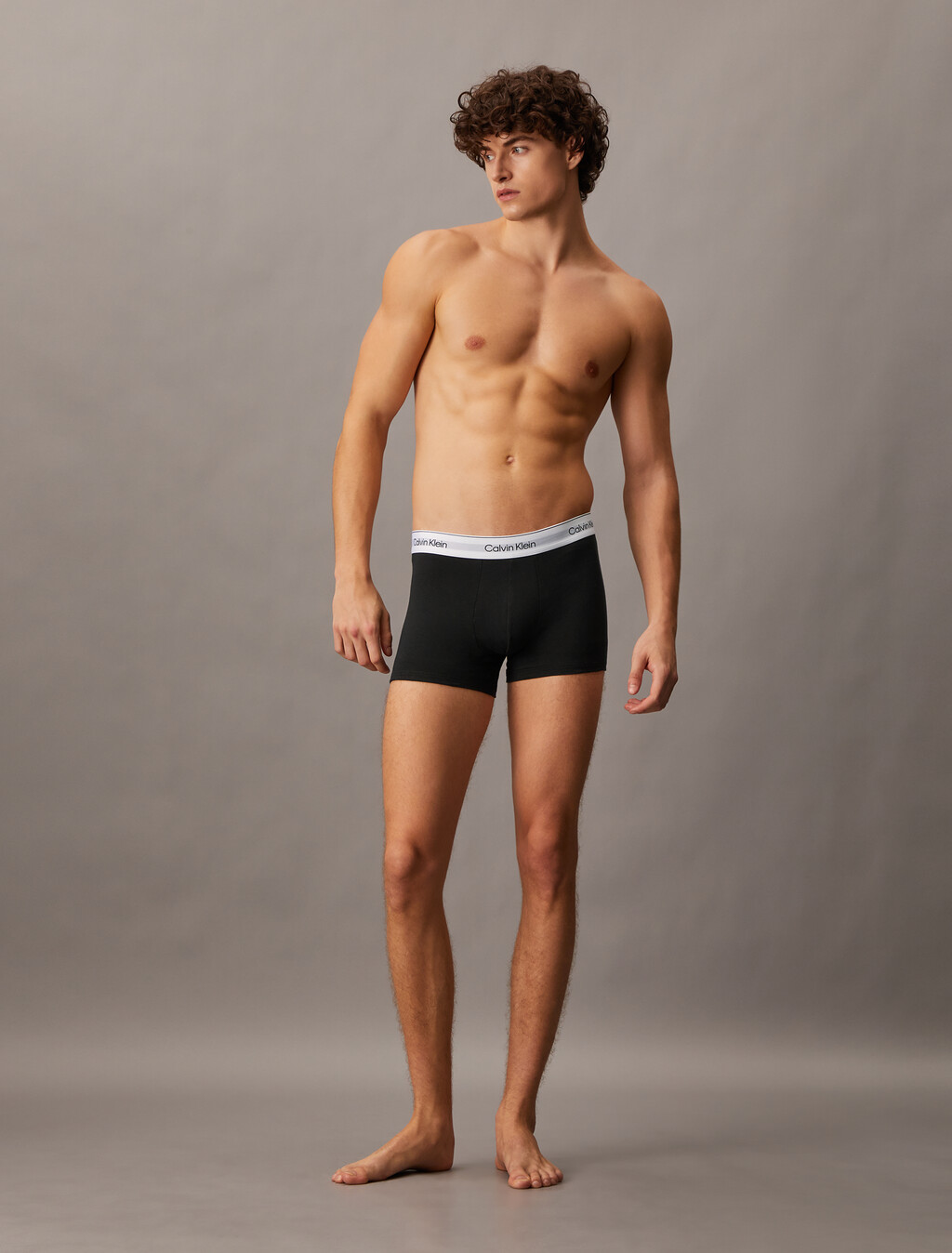 3 Pack Icon Cotton Stretch Trunks, Black/Ash/Plein Air, hi-res