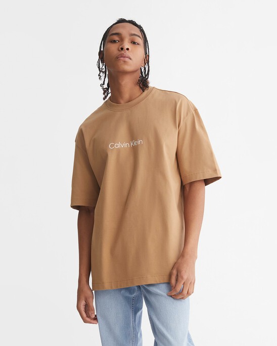 CALVIN LOGO CREW NECK TEE