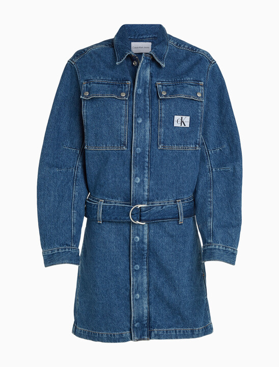 Belted Denim Shirt Dress