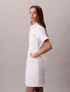 Trucker Dress, OPTIC WHITE, hi-res