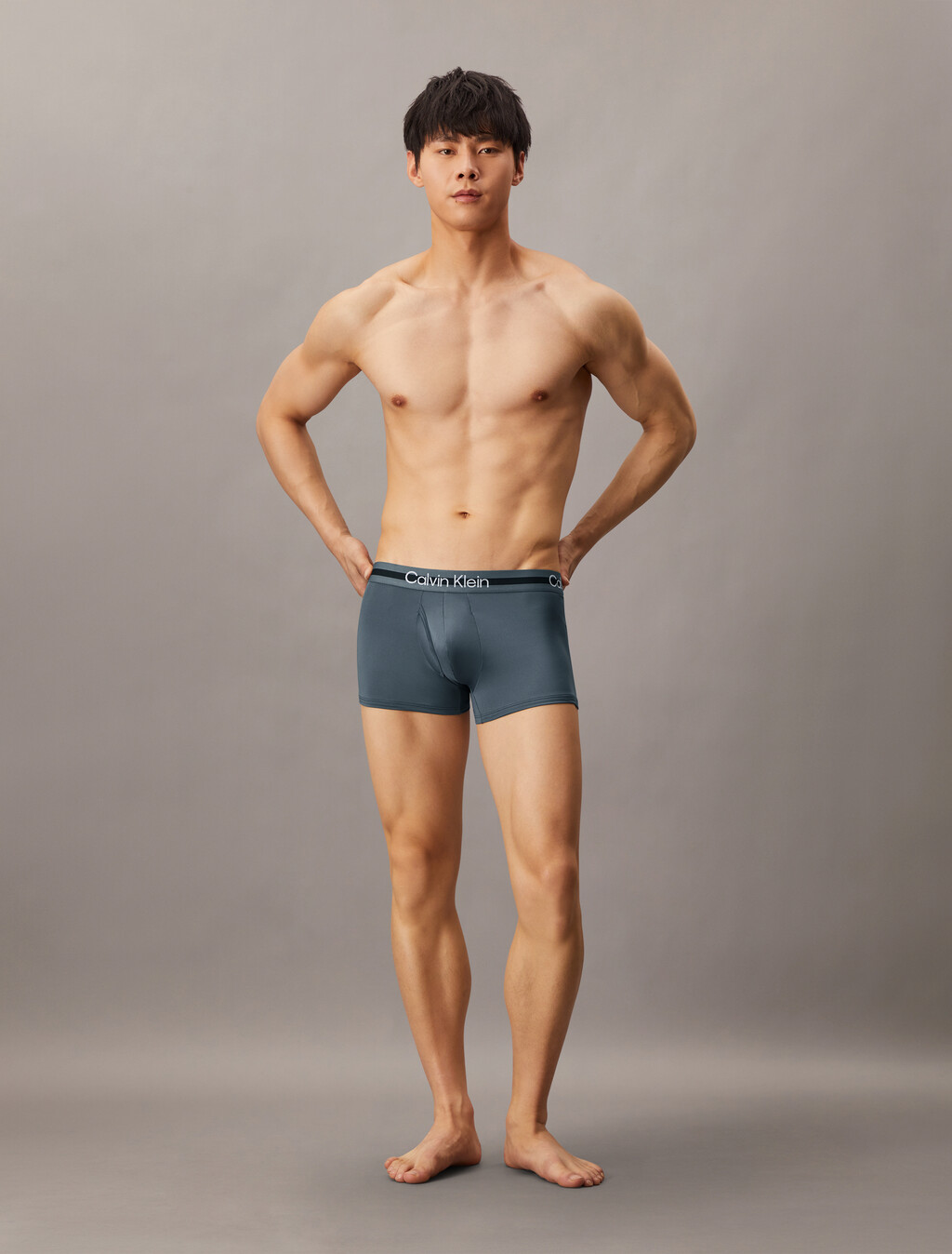 Refined Micro Stretch Low Rise Trunks 3 Pack, BLACK/Turbulence/WOLF GREY, hi-res