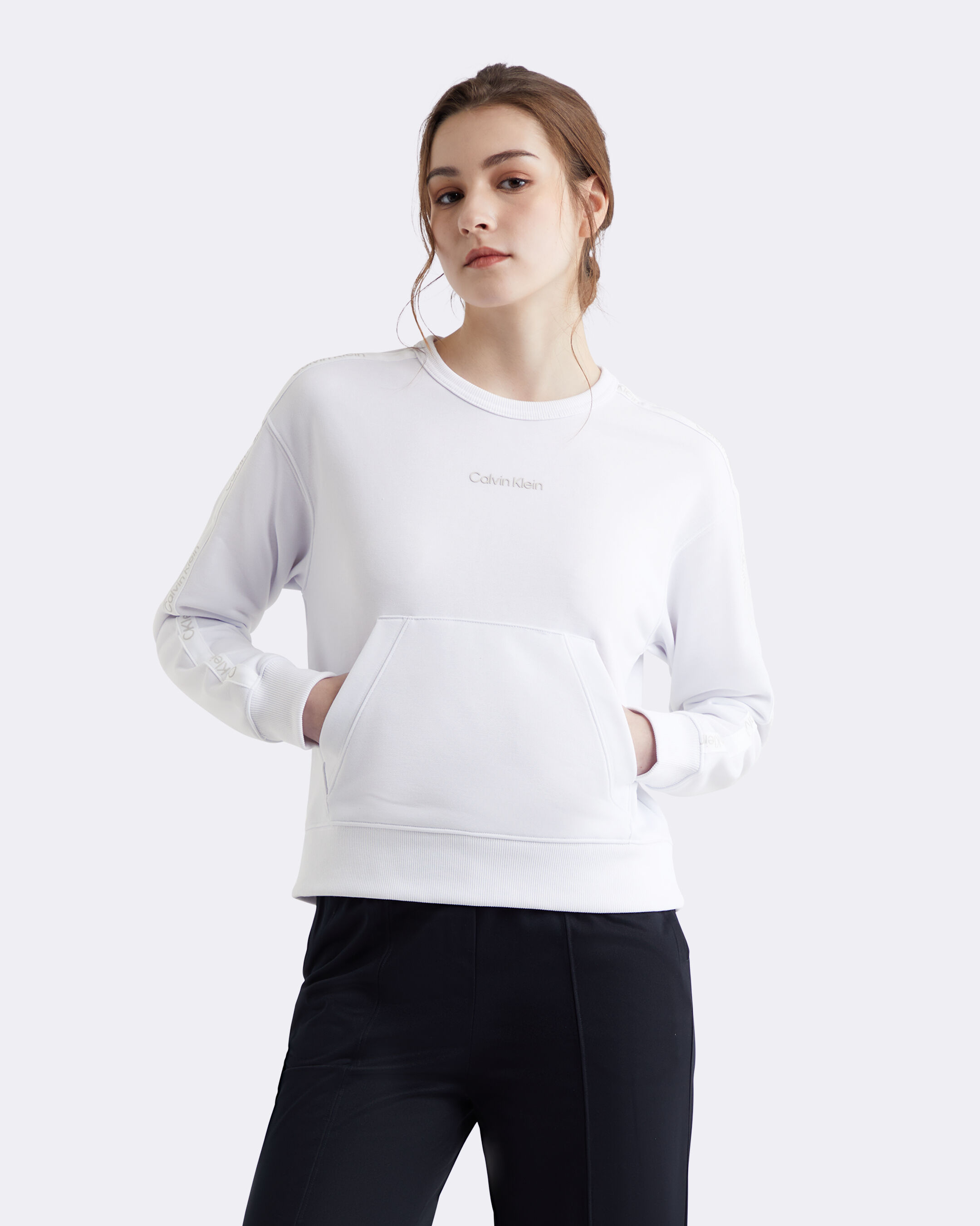 White french terry sweatshirt hotsell